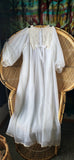 50s Sheer White Robe, Vintage Bridal Robe, SM/MD