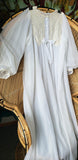 50s Sheer White Robe, Vintage Bridal Robe, SM/MD