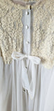 50s Sheer White Robe, Vintage Bridal Robe, SM/MD