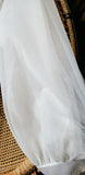 50s Sheer White Robe, Vintage Bridal Robe, SM/MD
