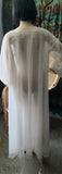 50s Sheer White Robe, Vintage Bridal Robe, SM/MD