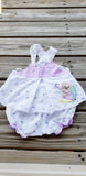 80's Teddy Bear in Umbrella Baby Summer Outfit 2 Piece Set, Baby Top with Bloomers, Lightweight Baby Outfit, 80's Top and Bloomers, Bear, 18