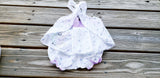 80's Teddy Bear in Umbrella Baby Summer Outfit 2 Piece Set, Baby Top with Bloomers, Lightweight Baby Outfit, 80's Top and Bloomers, Bear, 18