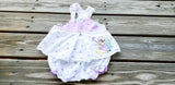 80's Teddy Bear in Umbrella Baby Summer Outfit 2 Piece Set, Baby Top with Bloomers, Lightweight Baby Outfit, 80's Top and Bloomers, Bear, 18