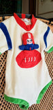 80s Funny Footballer Baby Bodysuit, 18 Months