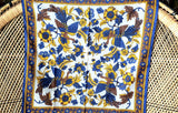 70s Peacock Scarves By Nasharr Frères Set of 2, One Purple Peacock Scarf, One Navy Peacock Scarf, Vintage Peacock Scarves, Peacock Gift