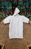 80s Pastel Knit Baby Bunting Bag With Hood, 3-6 Months