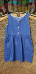 80s Rainbow Stitched Blue Jean Dress By Healthtex, Girls 6