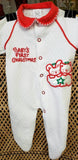 80s Baby's First Christmas Footie Pajamas, SM