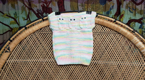 80s Baby Knit Owl Sweater With Googly Eyes, 18-24M