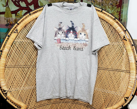 90s Kitty Beach Bums T-Shirt With Kitty Beach Buns At Back, LG