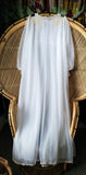 50s Sheer White Robe, Vintage Bridal Robe, SM/MD