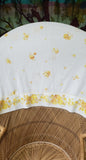 60s Yellow Floral Double Bed Flat Sheet By JCPenney Fashion Manor