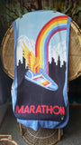 80s Rainbow Winged Shoe Marathon Beach Towel