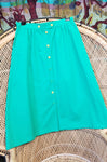 Green Button Skirt With Pockets By Koret Petites