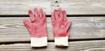 70s Red Metallic Gloves, Sparkly Red Gloves, Red Sparkly Gloves, Sparkle Gloves, Vintage Metallic Gloves, Women's Red Gloves, Glitter Glove