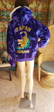 Vintage Velvet Okinawa Japan Coat & Detachable Hood, MD/LG