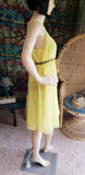 60s Sheer Yellow Nightie by Evette, Vintage Yellow Lingerie, LG
