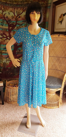 80s Aqua Blue Summer Dress by Avon Fashions, MD Charmstruck 80s Aqua Blue Summer Dress by Avon Fashions, MD Charmstruck