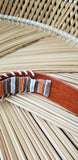 90s Beaded Faux Leather Belt, Vintage Beaded Belt, Bohemian Belt, Boho Belt, Beaded Bohemian Belt, 36.5
