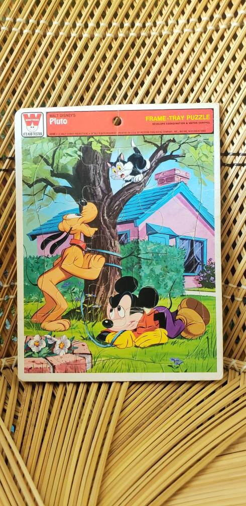 Vintage Mickey Mouse & Pluto Frame Tray Puzzle, Disney Children's Puzz ...