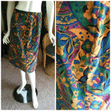 60s Paisley Velvet Skirt, MD