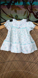 80s Pleated Baby Dress By Sears, Small Infant 14-19 lbs