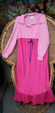 60s Pink Nightgown By JCPenney, Vintage Pink Loungewear Or Robe, LG