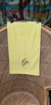 70s Yellow Cannon Hand Towel With Letter C Monogram