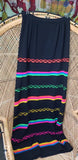 60s Black & Neon Striped Wool Maxi Skirt By Banff Ltd. Styled By Gianni Ferri, 12