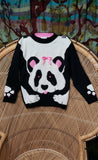 80s Panda Sweater By Jet Set Sweaters, LG 14 Girls