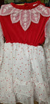 70s Red Hearts Dress By Jill Lynn, Girls 6
