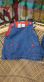 80s Denim Heart Dress With Bloomers By Little Lindsey, 0-6M