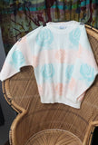 80s Pastel Rose Sweater By Lauren Knitwear Corp, LG