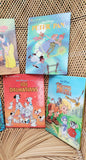 Vintage Disney Big Golden Books Set Of 5, Peter Pan, Sleeping Beauty, 101 Dalmatians, Snow White And The Rescuers Down Under