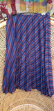 70s Pleated Wool Skirt By Harvey's Place, SM/MD