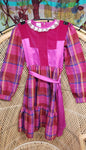 Vintage Magenta Polly Flinders Dress, Girls 12