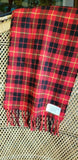 90s Red Plaid Scarf, Acrylic