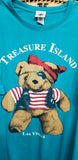 90s Teddy Bear Pirate Treasure Island Las Vegas Night Shirt, One Size