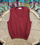 90s Men's Red & Black Sweater Vest By Jantzen, XL