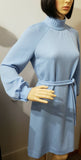 1960s Blue Knit Dress By Trends by Jerrie Lurie, Medium