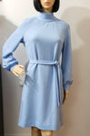 1960s Blue Knit Dress By Trends by Jerrie Lurie, Medium