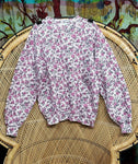 90s Pink Floral Sweatshirt By Northern Reflections, Medium