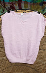 Vintage Pink Floral Sweater Vest By Honors Plus