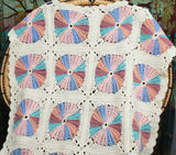 Vintage Pastel Pinwheels Crochet Afghan