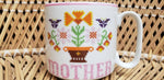 Vintage Floral Cross Stitch Mother Mug