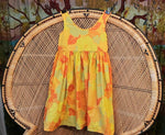 70s Citrus Floral Hawaiian Dress, 30" Bust