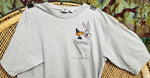 1992 Bugs Bunny And Daffy Duck Pocket T-Shirt By Acme Clothing Co., LG