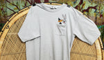 1992 Bugs Bunny And Daffy Duck Pocket T-Shirt By Acme Clothing Co., LG