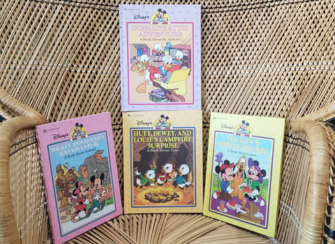 1990 Learn With Mickey Books Set Of 4